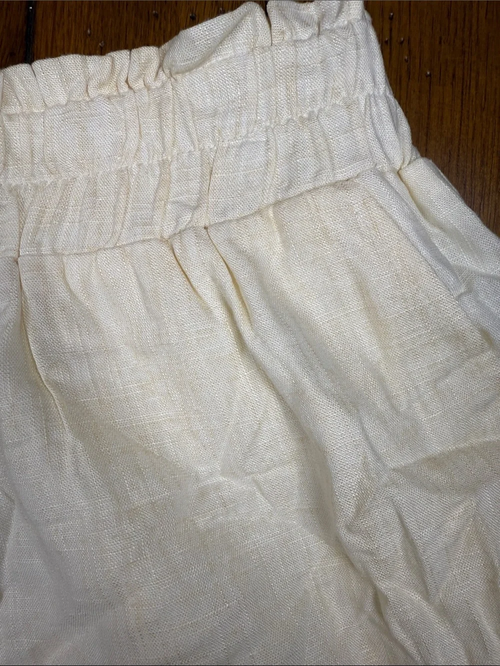 Forever 21 Cream High-Waist Elastic-Waist Women's Shorts Normcore Cottagecore